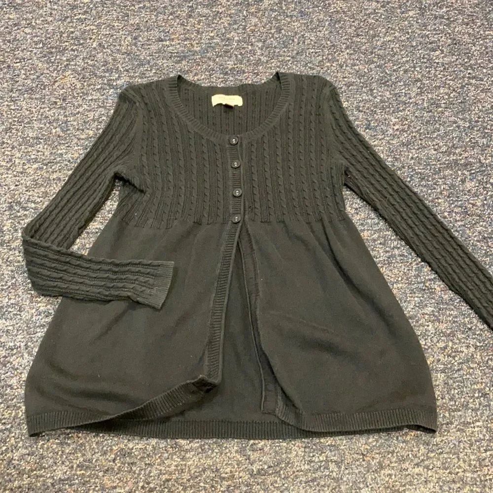 Sonoma Black Button Down Sweater sz. M